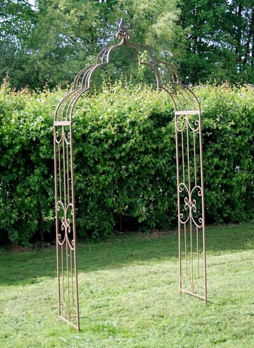 Metal garden arch - garden, cream