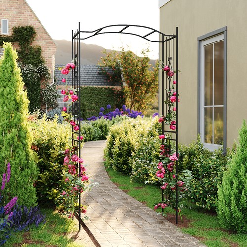 Metal garden arch - garden, trellis