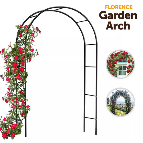 Metal garden arch - garden,