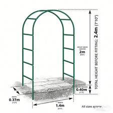 2.4M Garden Arch Trellis
